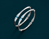Minimal Blue Accent Designer Bangles β 925 Sterling Silver Sleek Bangles Set