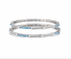Contemporary Blue Accent Diamond Bar Bangles β 925 Sterling Silver Designer Bangles Set
