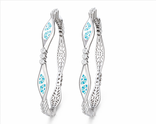 Elegant 925 Sterling Silver Designer Bangles for Women
