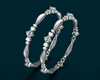 925 Sterling Silver Heart Design Bangles for Women