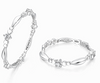 925 Sterling Silver Heart Design Bangles for Women