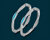 Premium Turquoise Accent Diamond-Studded Bangles