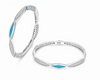 Premium Turquoise Accent Diamond-Studded Bangles