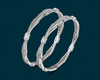 Elegant Textured Diamond-Cut Banngles
