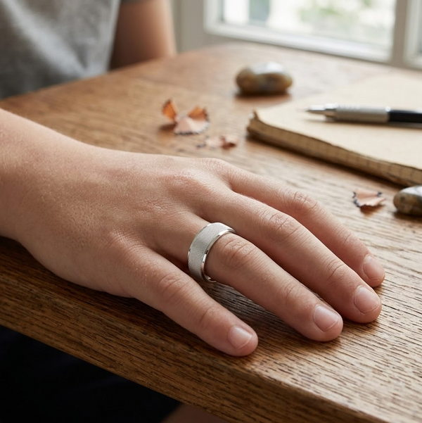 Micro Texture 925 Sterling Silver Ring