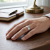 Triple Groove Texture 925 Sterling Silver Ring