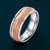 Rose Gold Sandblast & Faceted Edge Ring 925 Sterling Silver