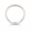 Rose Gold Brushed Center Ring 925 Sterling Silver