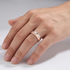 Minimalist Two-Tone Textured Ring