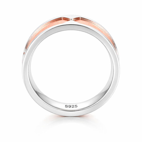 Modern Two-Tone Cut Design Ring