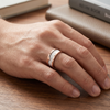 Ribbed Dual-Tone Designer Ring
