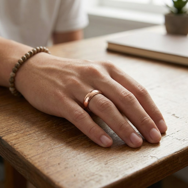 Triple Line Textured Ring 925 Sterling Silver