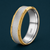 Luxury Dual Tone Matte Silver 925 Ring with Textured Gold Edges
