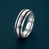 Dual Black Inlay 925 Sterling Silver Ring