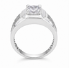 925 Sterling Silver Square Solitaire Ring for Men