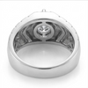 Premium S925 Silver Geometric Solitaire Ring for Men