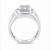 Premium S925 Sterling Silver Cushion Cut Solitaire Signet Ring for Men