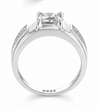 Men’s Cushion Cut Solitaire Ring in 925 Sterling Silver