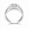 Elegant Princess-Cut Solitaire Ring in 925 Sterling Silver