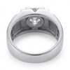 Elegant Solitaire Diamond-Style Ring for Men – 925 Sterling Silver Geometric Design
