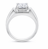 Premium Square-Cut Solitaire Ring – 925 Sterling Silver Statement Ring for Men & Women