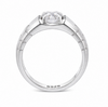 Men’s Modern Textured Square Stone Ring – 925 Sterling Silver Statement Ring