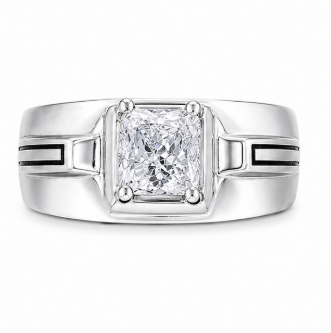 Men’s Classic Square Stone Ring – 925 Sterling Silver Sleek Designer Ring