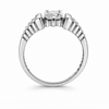 Elegant Geometric Princess-Cut Crystal Ring – 925 Sterling Silver Modern Designer Ring