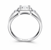 Men’s Square Zircon Statement Ring – 925 Sterling Silver Engraved Designer Ring