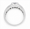 Stylish S925 Silver Cushion Cut Solitaire Ring with Dual Texture Designer Band