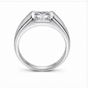 Bold Square-Cut Solitaire Men's Ring β 925 Sterling Silver S925 Hallmarked