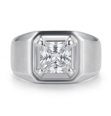 Bold Cushion-Cut Solitaire Ring – 925 Sterling Silver