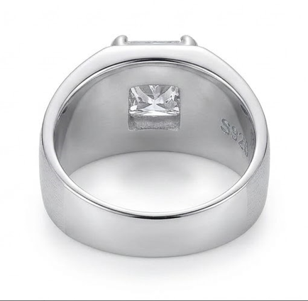 Bold Cushion-Cut Solitaire Ring – 925 Sterling Silver