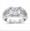 Designer Cushion-Cut Solitaire Ring β 925 Sterling Silver