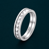 Modern Pyramid Texture Band Ring in 925 Sterling Silver