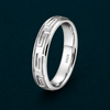 Modern Greek Pattern Band Ring in 925 Sterling Silver