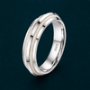 Elegant Dual Inlay Band Ring in 925 Sterling Silver