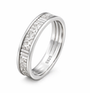 Elegant Textured Groove Band Ring in 925 Sterling Silver