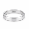 Minimal Flat Edge Band Ring in 925 Sterling Silver