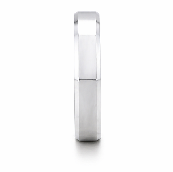 Minimal Flat Edge Band Ring in 925 Sterling Silver