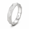 Modern Faceted Geometric Ring in 925 Sterling Silver