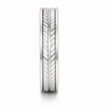 Dual Texture Chevron Pattern Ring