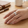 Modern Triple Edge Geometric Ring in 925 Sterling Silver