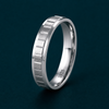 Modern Geometric Matte Band Ring in 925 Sterling Silver