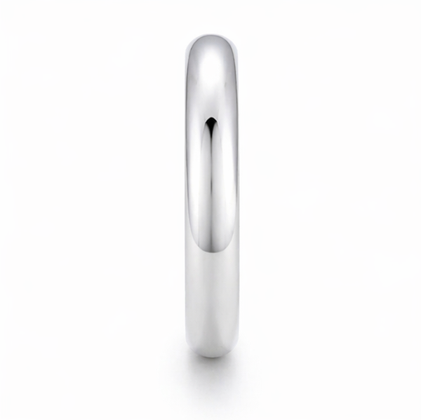 Classic Plain Dome Band Ring in 925 Sterling Silver