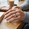 Elegant Triple-Layer Dual-Tone Ring in 925 Sterling Silver