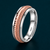 Luxury Dual-Texture Rose Gold Ring in 925 Sterling Silver
