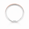 Classic Dual-Tone Textured Band Ring in 925 Sterling Silver