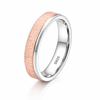 Minimal Rose Gold Textured Band Ring in 925 Sterling Silver