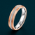 Elegant Rose Gold Textured Band Ring in 925 Sterling Silver